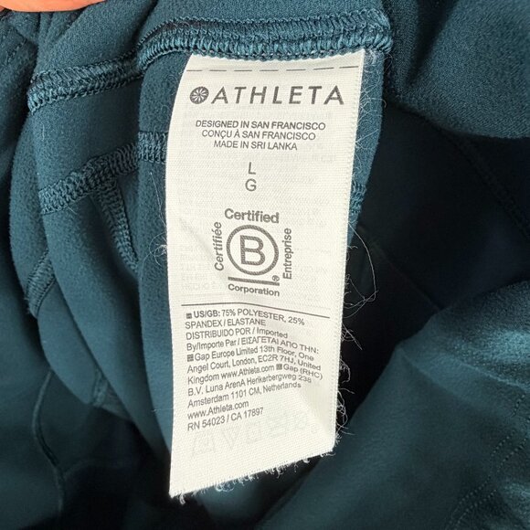 Athleta Women's High Rise Rainier Cold Weather Legging | Jade Green | Large - Picture 6 of 7